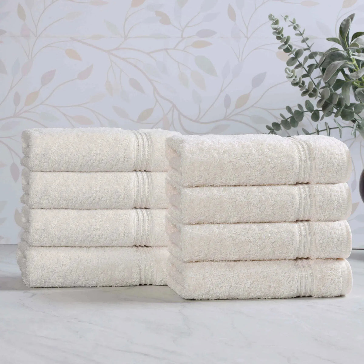 Heritage Egyptian Cotton Plush Luxury Hand Towel Set of 8