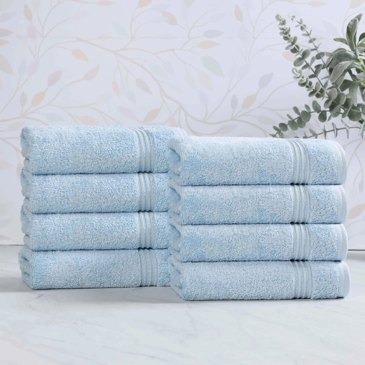 Heritage Egyptian Cotton Plush Luxury Hand Towel Set of 8