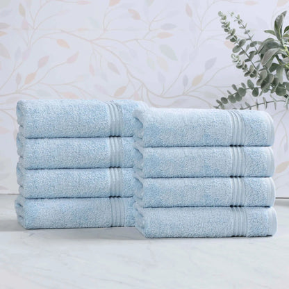 Heritage Egyptian Cotton Plush Luxury Hand Towel Set of 8