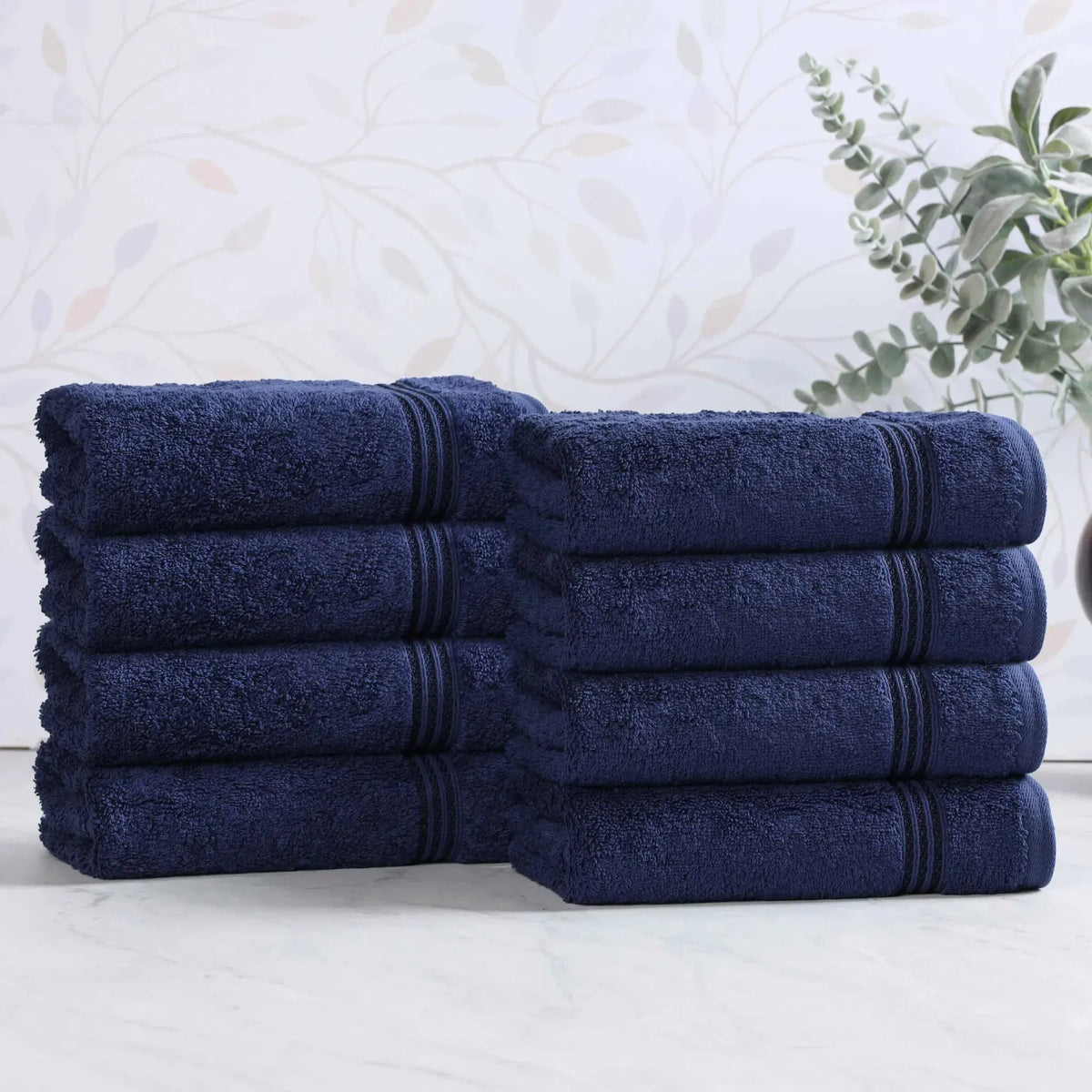 Heritage Egyptian Cotton Plush Luxury Hand Towel Set of 8
