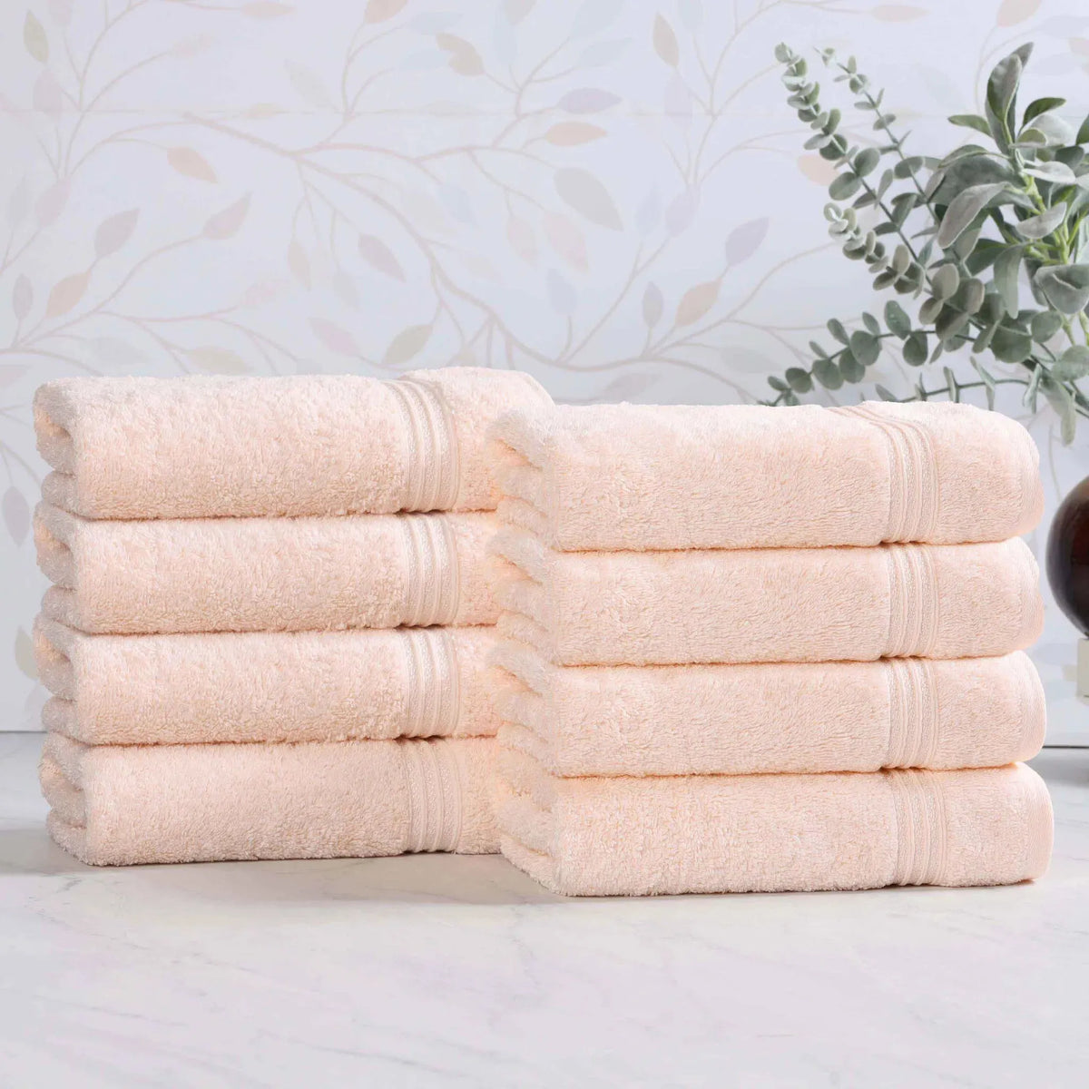 Heritage Egyptian Cotton Plush Luxury Hand Towel Set of 8