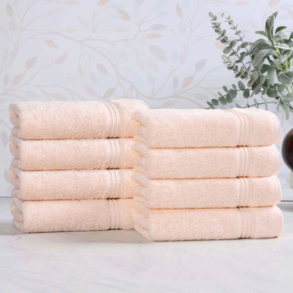 Heritage Egyptian Cotton Plush Luxury Hand Towel Set of 8