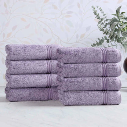 Heritage Egyptian Cotton Plush Luxury Hand Towel Set of 8