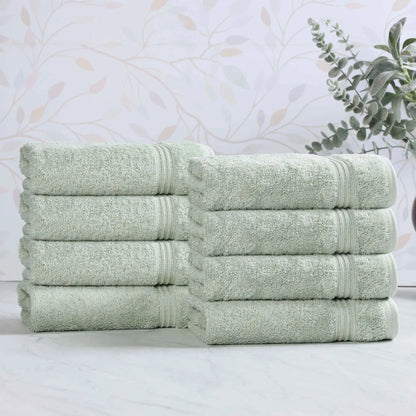 Heritage Egyptian Cotton Plush Luxury Hand Towel Set of 8