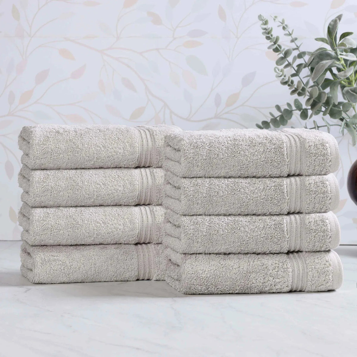 Heritage Egyptian Cotton Plush Luxury Hand Towel Set of 8