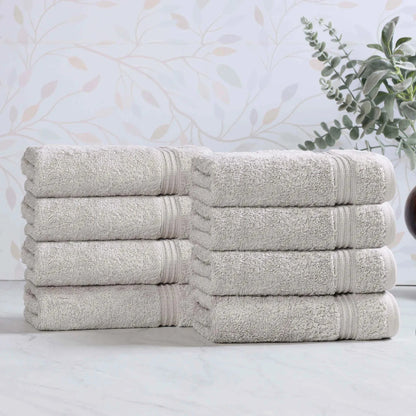 Heritage Egyptian Cotton Plush Luxury Hand Towel Set of 8