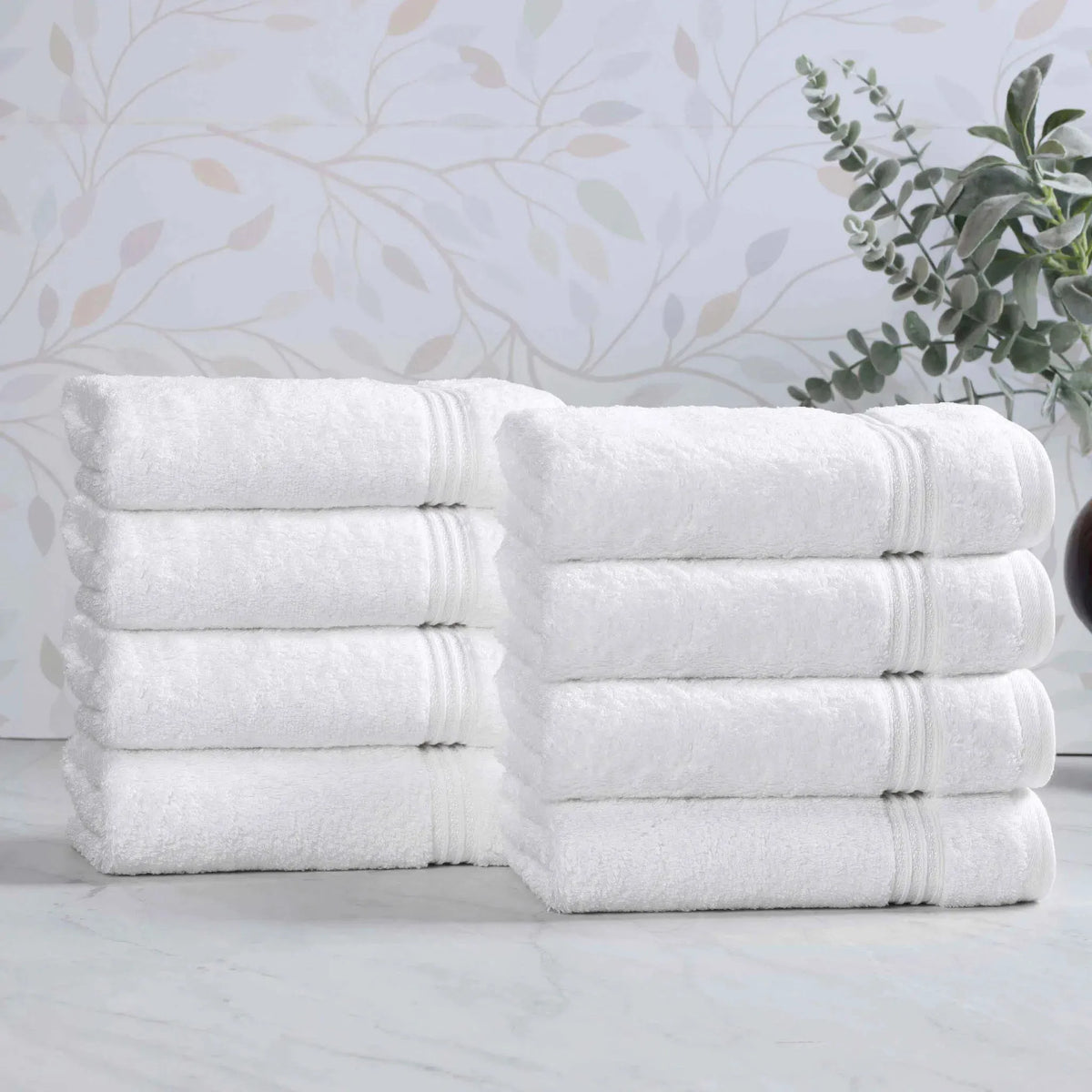 Heritage Egyptian Cotton Plush Luxury Hand Towel Set of 8