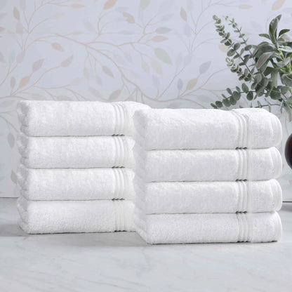 Heritage Egyptian Cotton Plush Luxury Hand Towel Set of 8