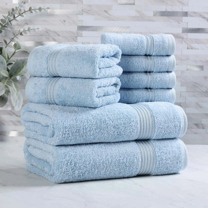 Heritage Egyptian Cotton Plush Absorbent Luxury 8 Piece Towel Set