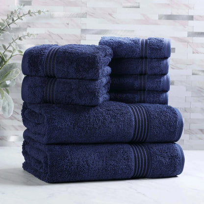 Heritage Egyptian Cotton Plush Absorbent Luxury 8 Piece Towel Set