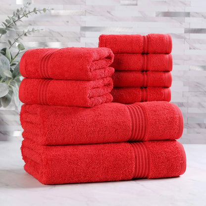 Heritage Egyptian Cotton Plush Absorbent Luxury 8 Piece Towel Set