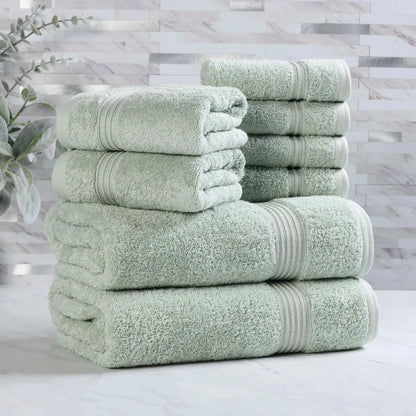 Heritage Egyptian Cotton Plush Absorbent Luxury 8 Piece Towel Set