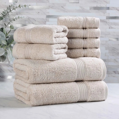 Heritage Egyptian Cotton Plush Absorbent Luxury 8 Piece Towel Set