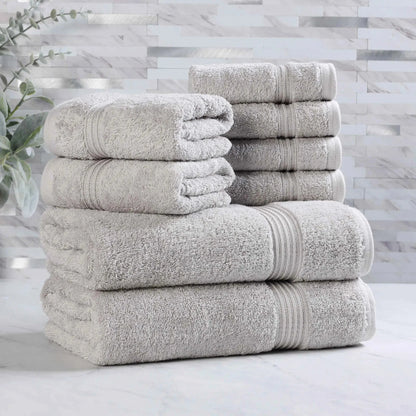 Heritage Egyptian Cotton Plush Absorbent Luxury 8 Piece Towel Set