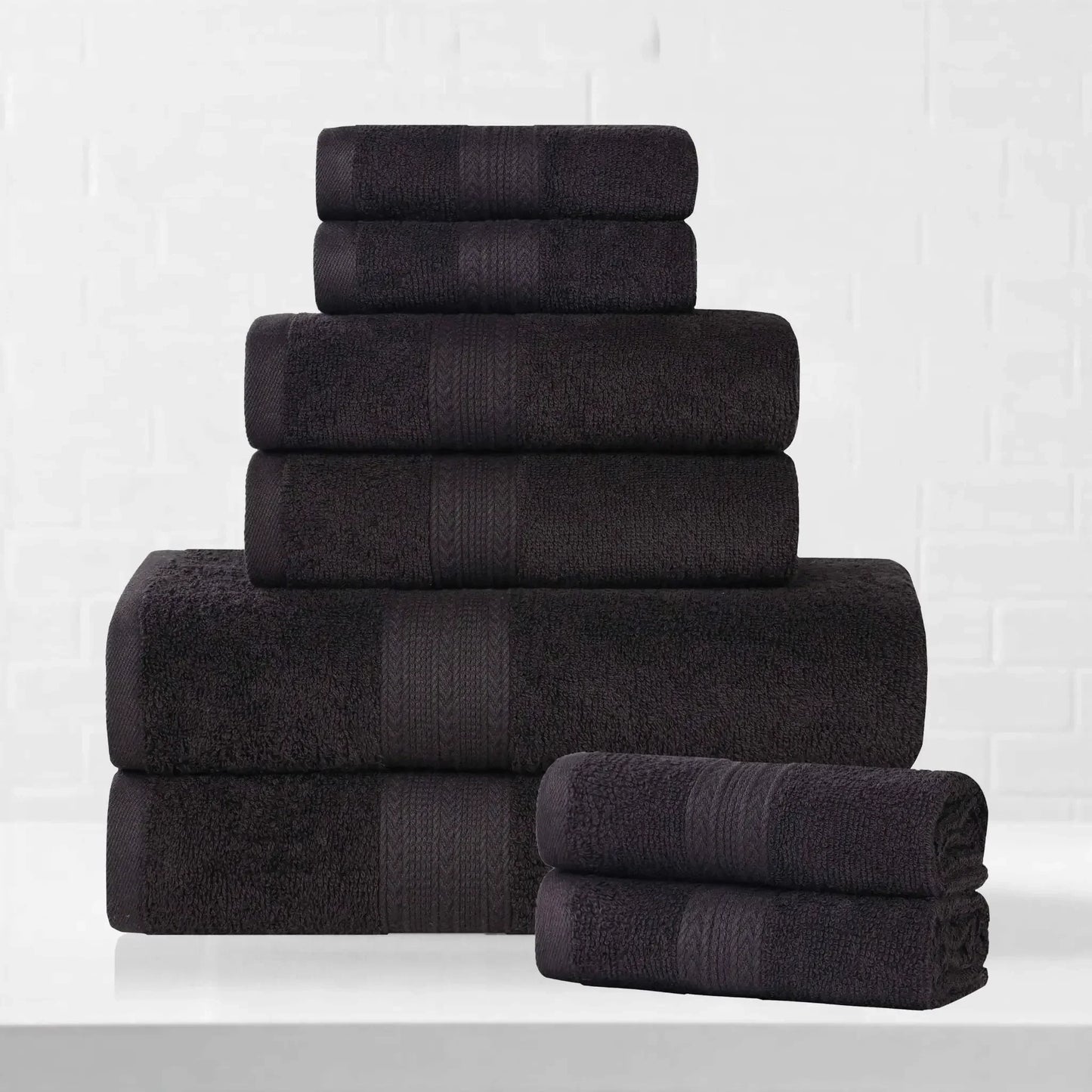 Eco-Friendly Ringspun Cotton Towel Set 8-Piece