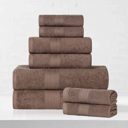 Eco-Friendly Ringspun Cotton Towel Set 8-Piece
