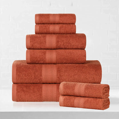 Eco-Friendly Ringspun Cotton Towel Set 8-Piece