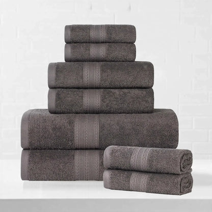 Eco-Friendly Ringspun Cotton Towel Set 8-Piece