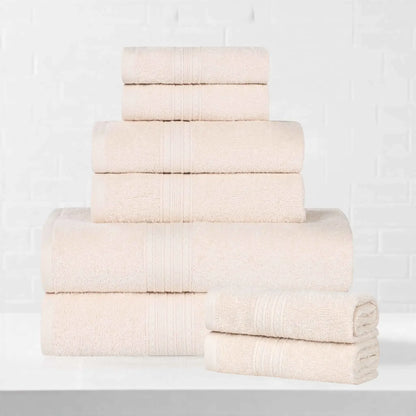 Eco-Friendly Ringspun Cotton Towel Set 8-Piece