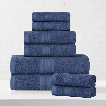 Eco-Friendly Ringspun Cotton Towel Set 8-Piece