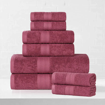 Eco-Friendly Ringspun Cotton Towel Set 8-Piece
