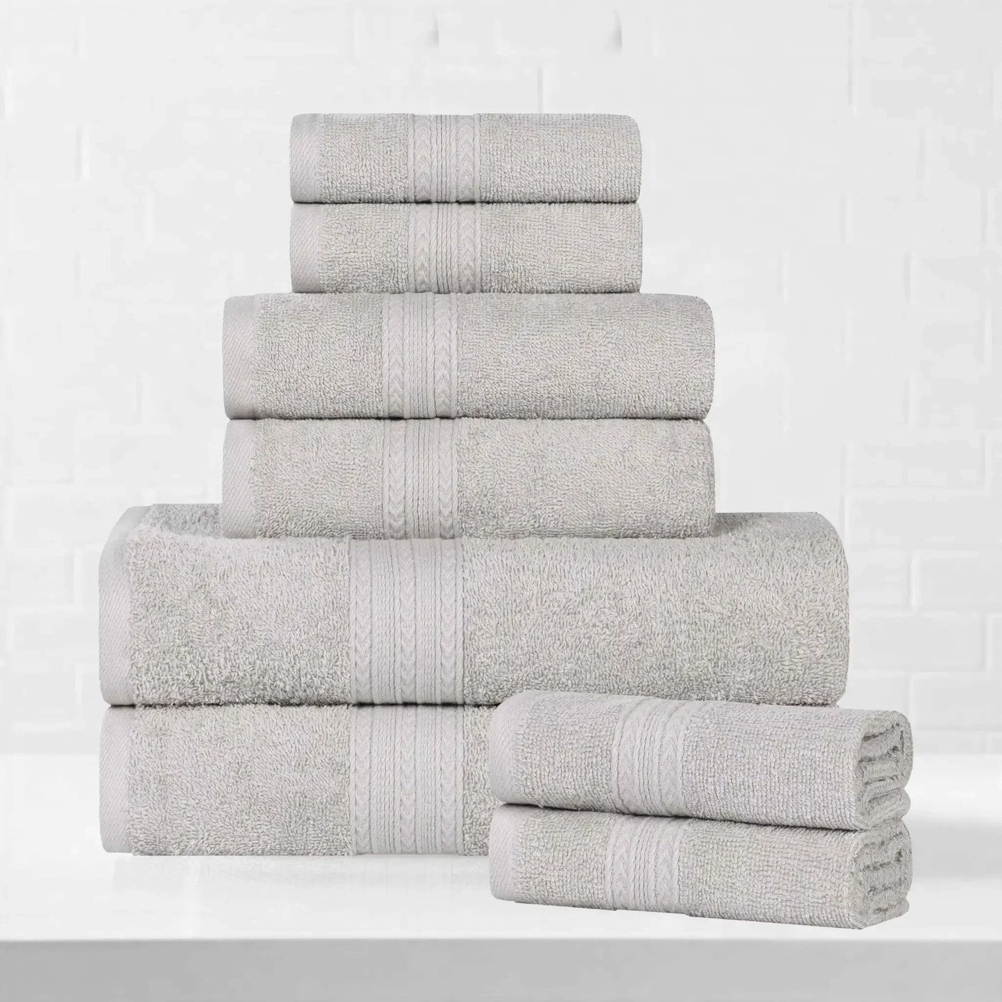 Eco-Friendly Ringspun Cotton Towel Set 8-Piece
