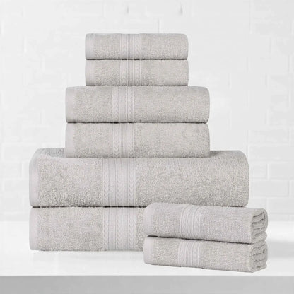 Eco-Friendly Ringspun Cotton Towel Set 8-Piece