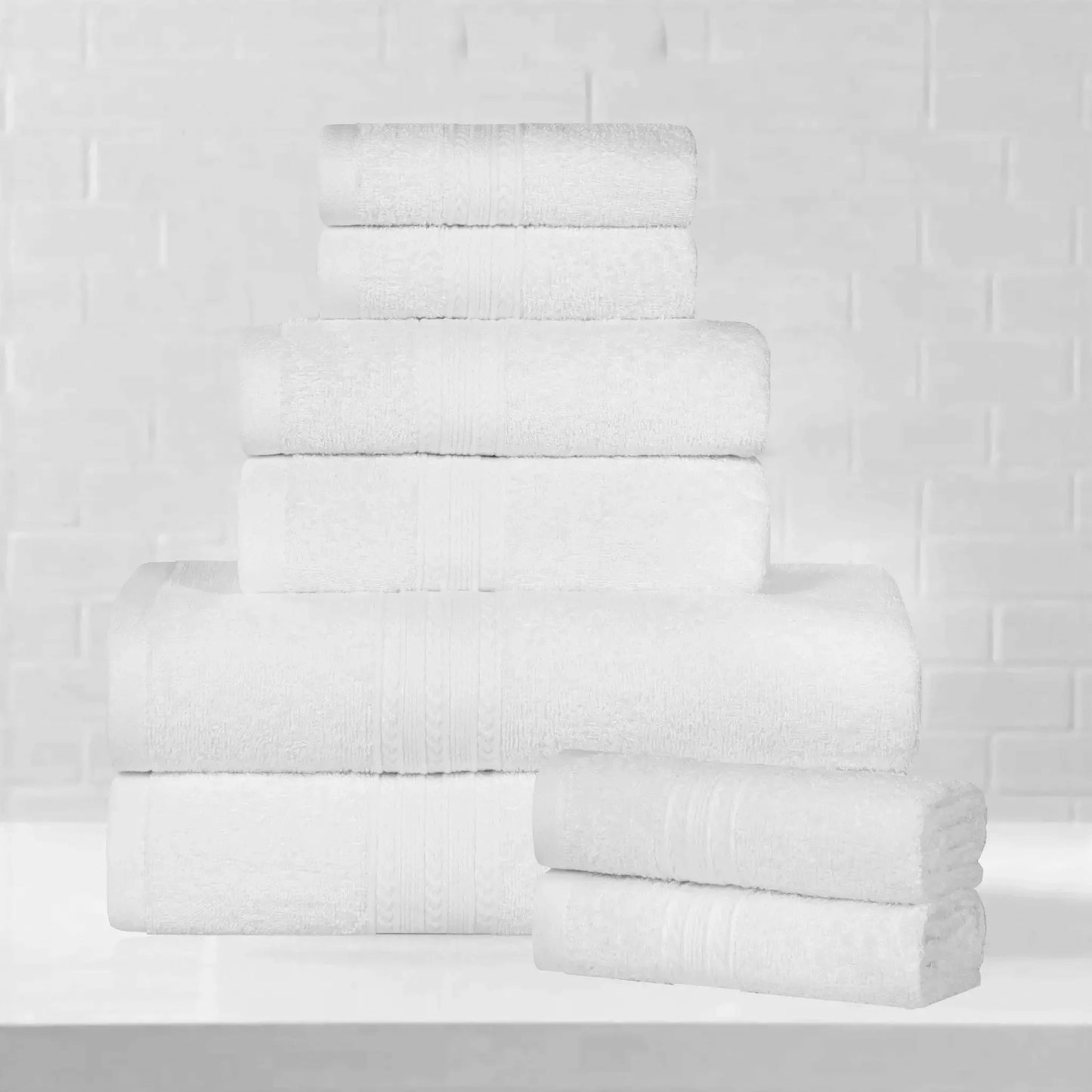 Eco-Friendly Ringspun Cotton Towel Set 8-Piece