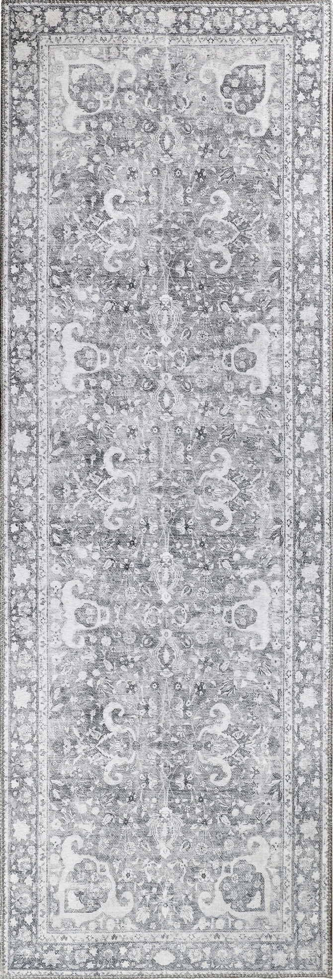 Riggs Bohemian Oriental Medallion Indoor Area Rugs Or Runner Rug - Charcoal