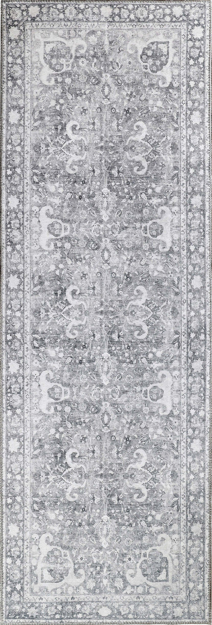 Riggs Bohemian Oriental Medallion Indoor Area Rugs Or Runner Rug - Charcoal