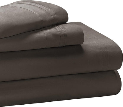 Superior Egyptian Cotton 1000 Thread Count Extra Deep Pocket Solid Sheet Set - Charcoal