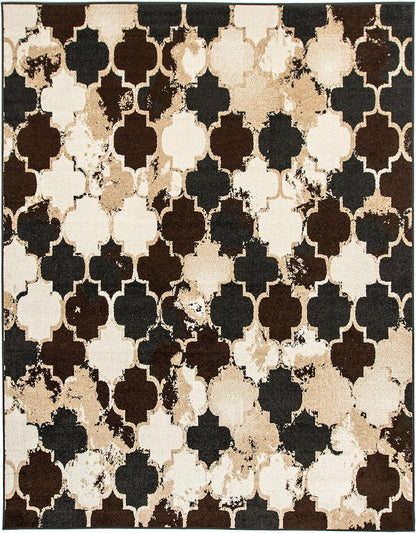 Makinley Heavily Distressed Moroccan Trellis Area Rug