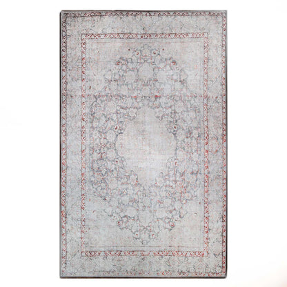 Alma Floral Medallion Indoor Area Rug Or Runner Rug - BerryRed