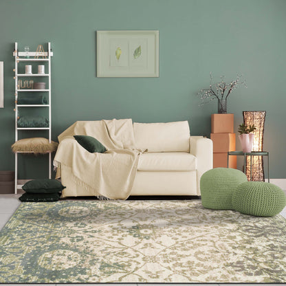 Superior Pendleton Traditional Floral Indoor Area Rug or Runner Rug Or Door Mat - Ivory
