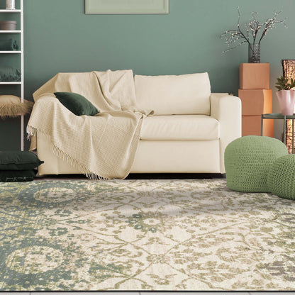 Superior Pendleton Traditional Floral Indoor Area Rug or Runner Rug Or Door Mat - Ivory