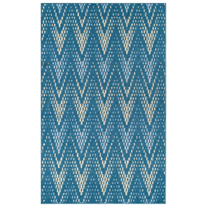 Superior Arete Modern Ombre Chevron Area Rug or Runner - Blue