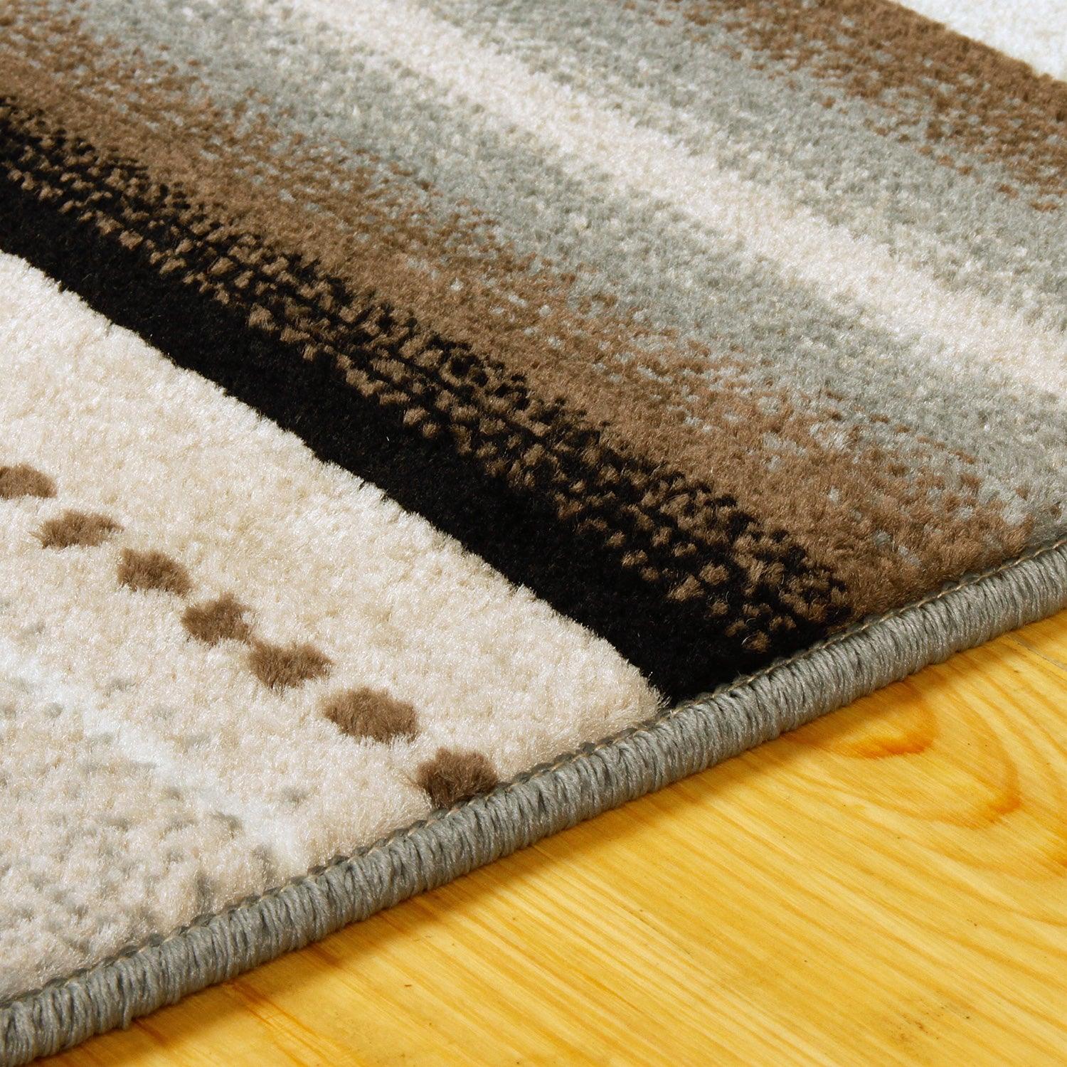  Delgado Bohemian-Striped Mozambique-Inspired Area Rug