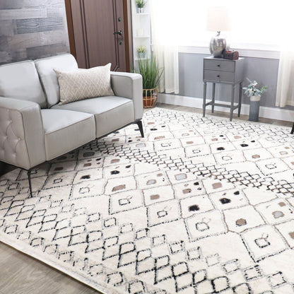 Tripp Modern Lattice Jute Backing Indoor Area Rug - Slate