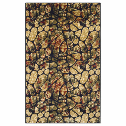 Superior Floral Modern Mosaic Tile Area Rug