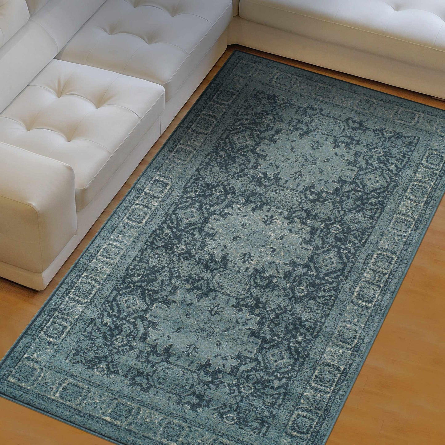 Tatum Oriental Distressed Medallion Indoor Area Rug 