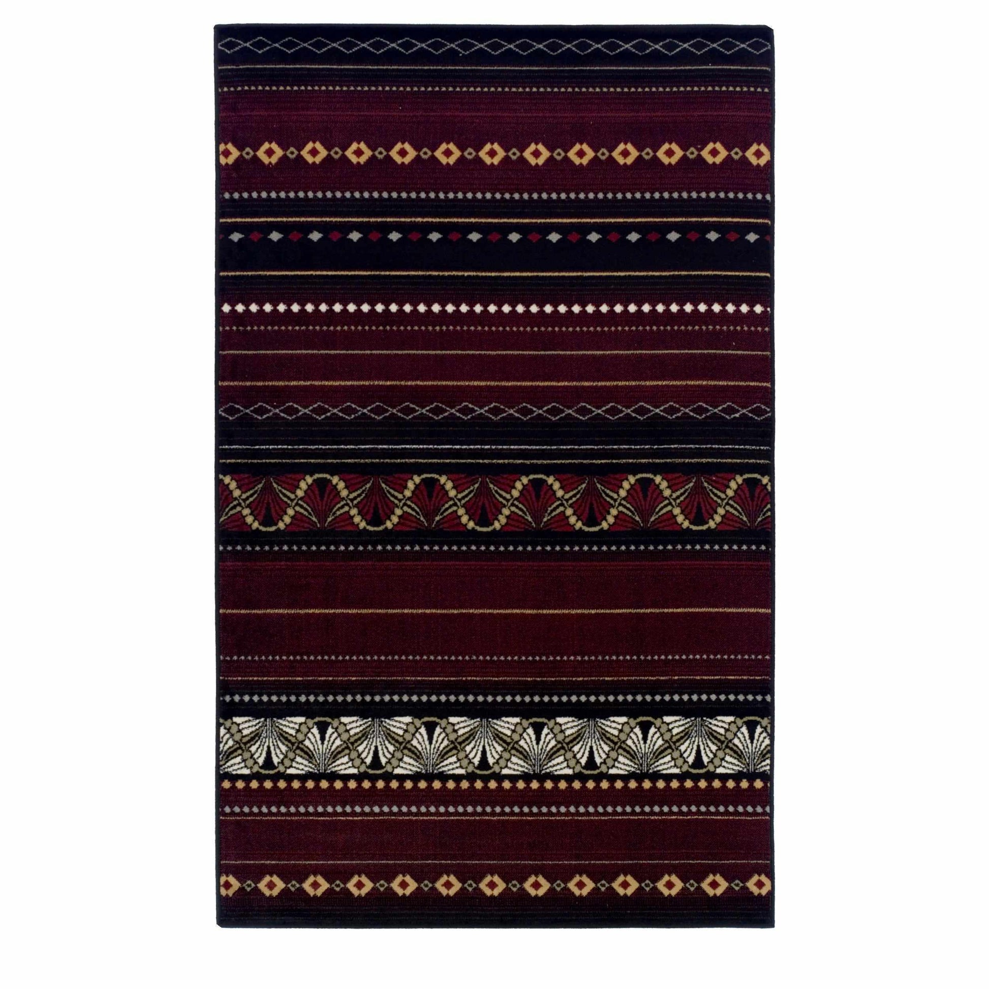 Superior Twilight Southwestern Navajo Inspired Area Rug - Maroon