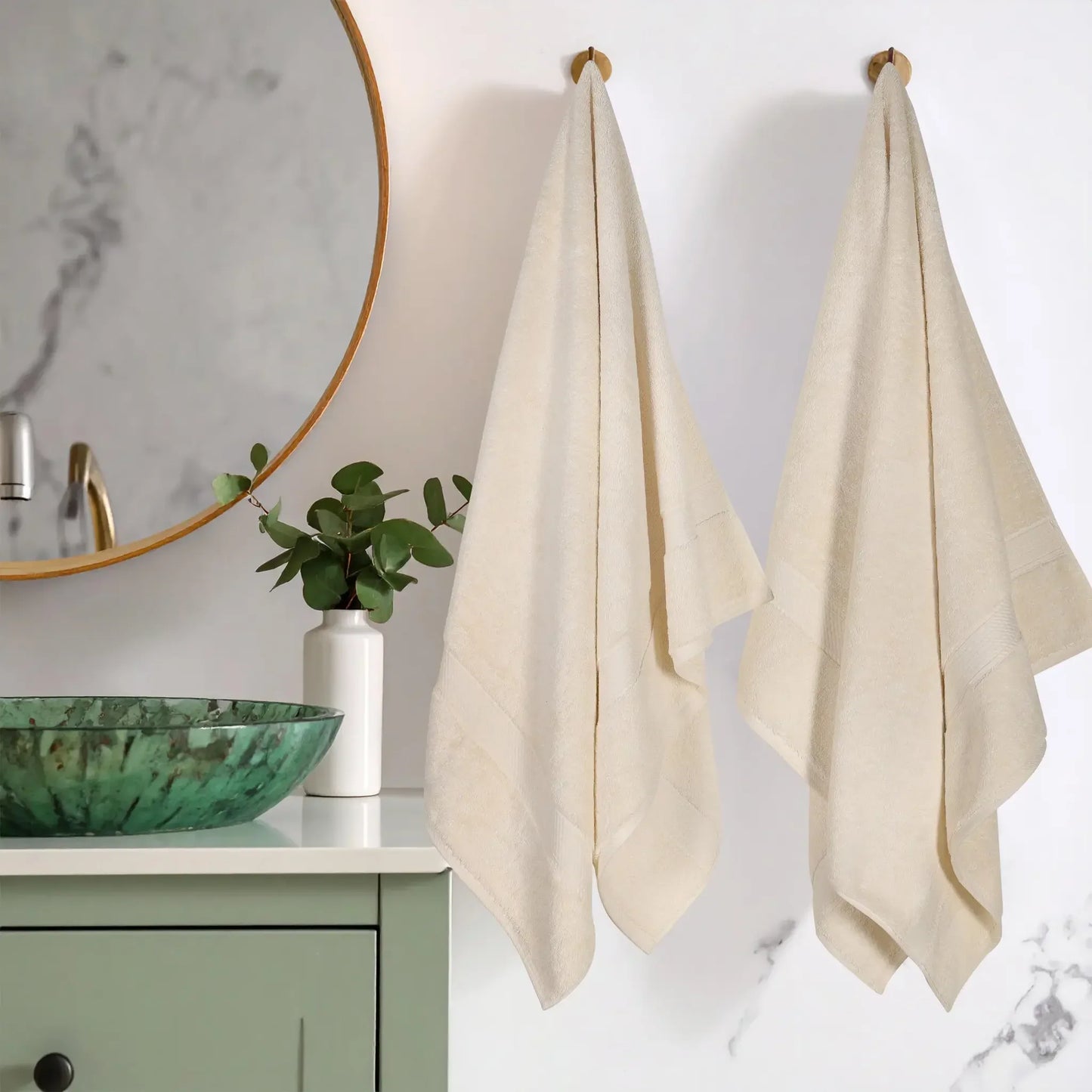 Madeline Egyptian Cotton Pile Heavyweight 2 Piece Bath Towel Set