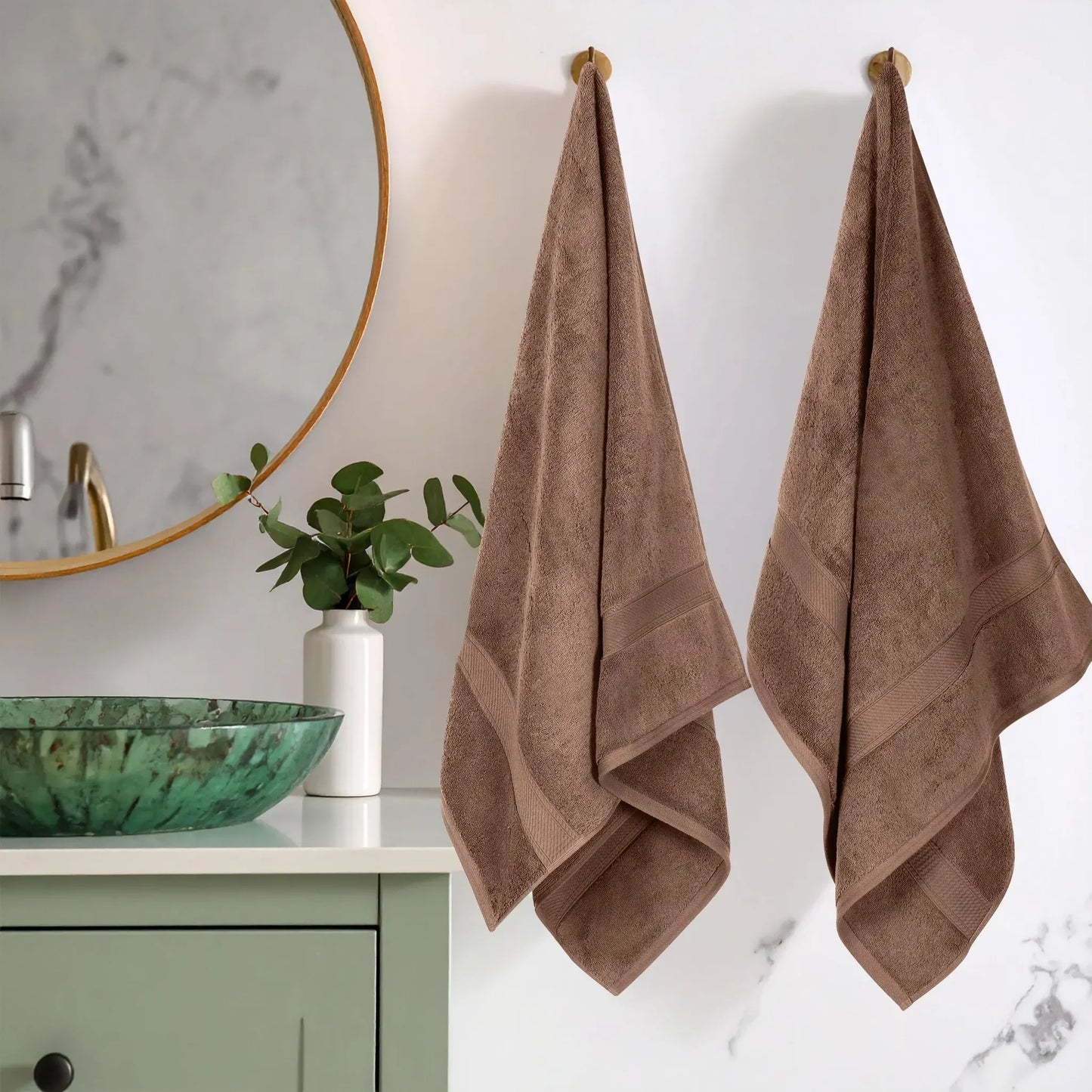 Madeline Egyptian Cotton Pile Heavyweight 2 Piece Bath Towel Set