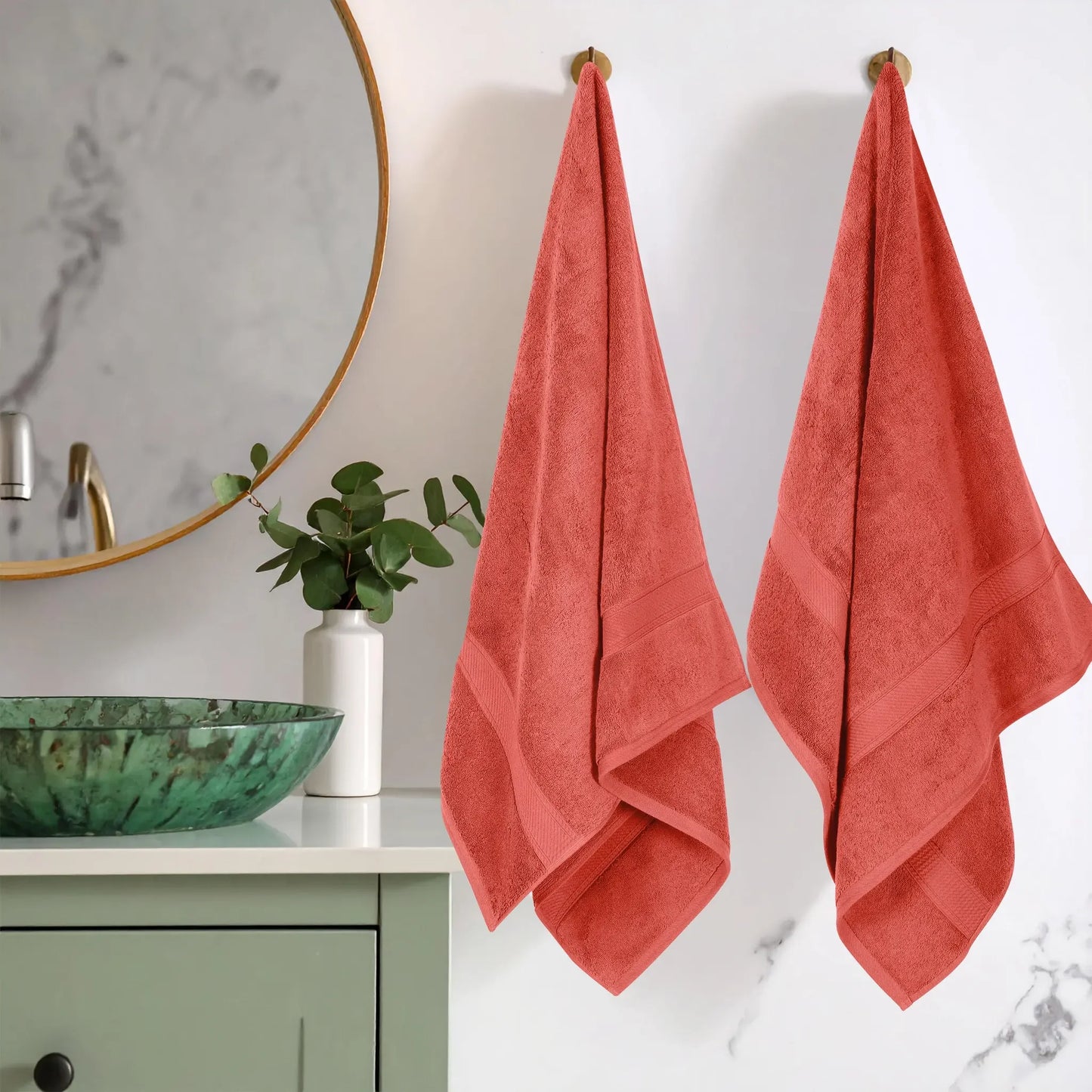 Madeline Egyptian Cotton Pile Heavyweight 2 Piece Bath Towel Set