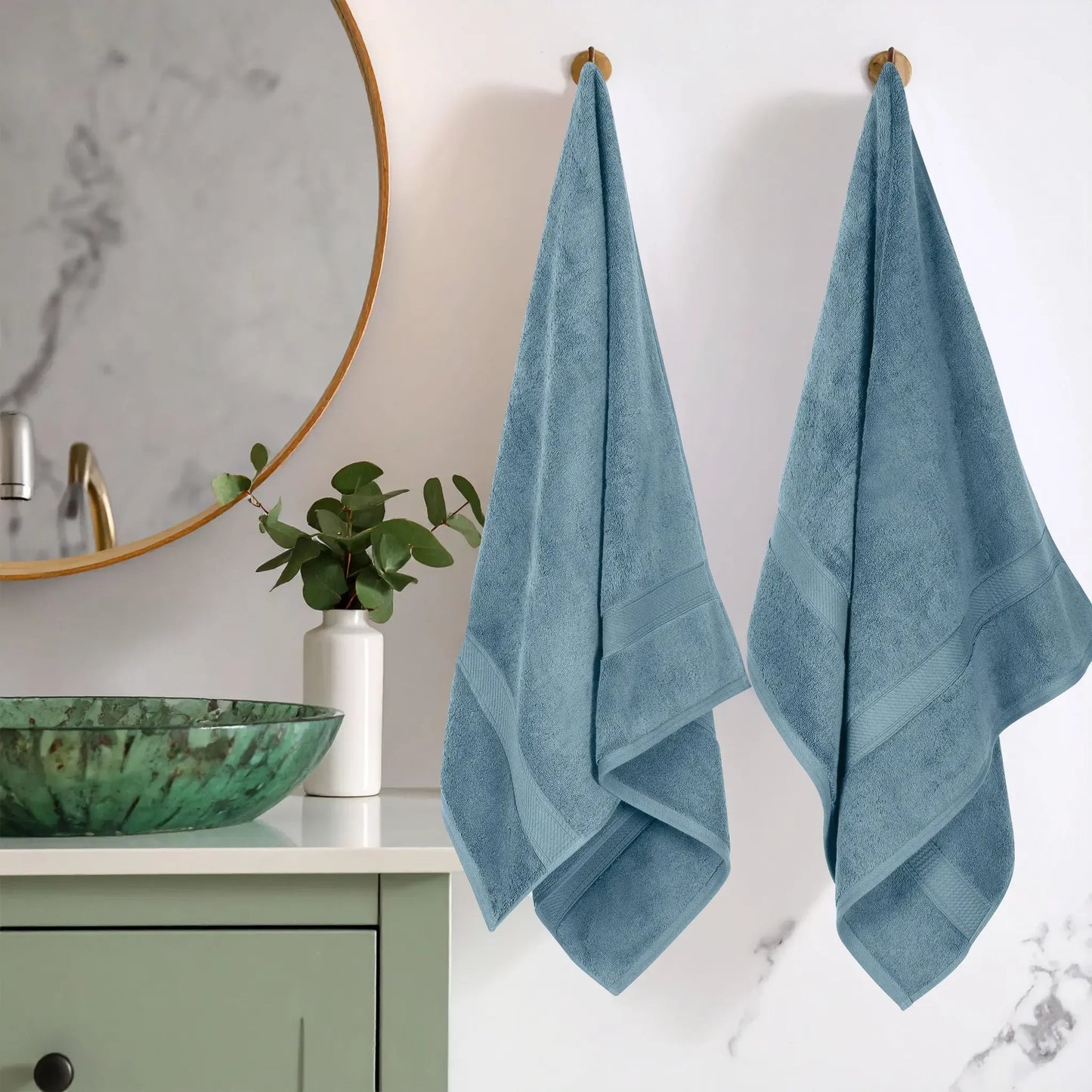 Madeline Egyptian Cotton Pile Heavyweight 2 Piece Bath Towel Set