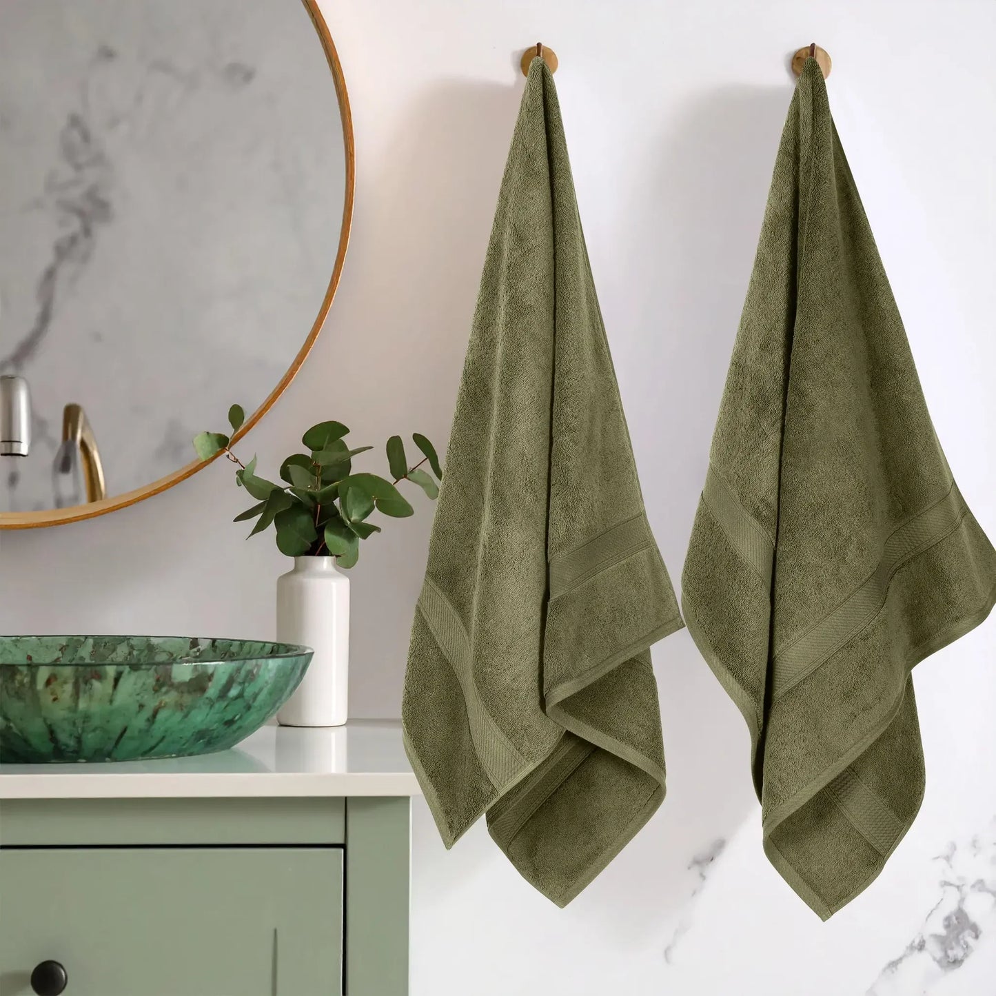 Madeline Egyptian Cotton Pile Heavyweight 2 Piece Bath Towel Set