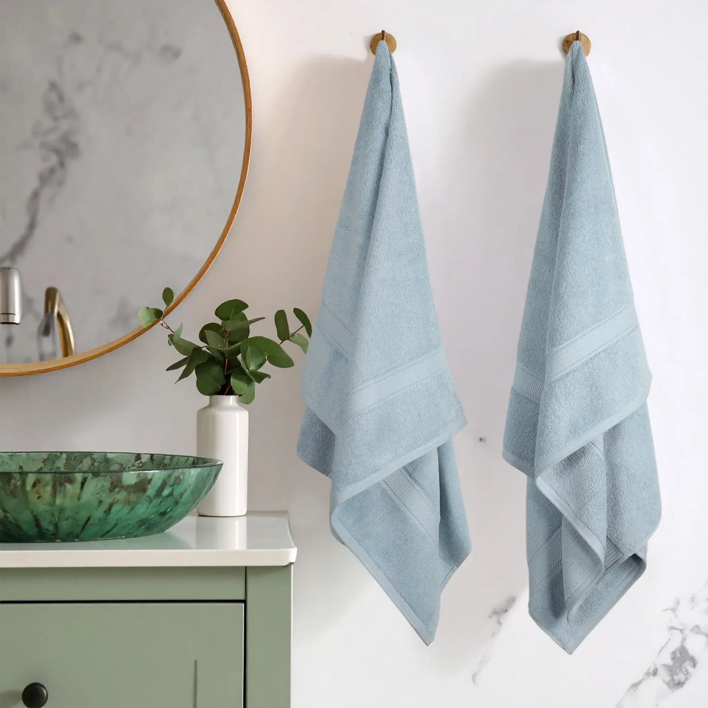 Madeline Egyptian Cotton Pile Heavyweight 2 Piece Bath Towel Set