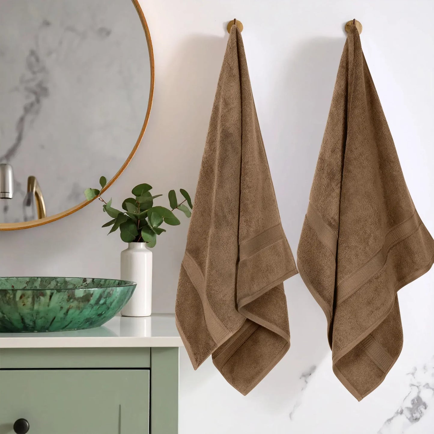 Madeline Egyptian Cotton Pile Heavyweight 2 Piece Bath Towel Set