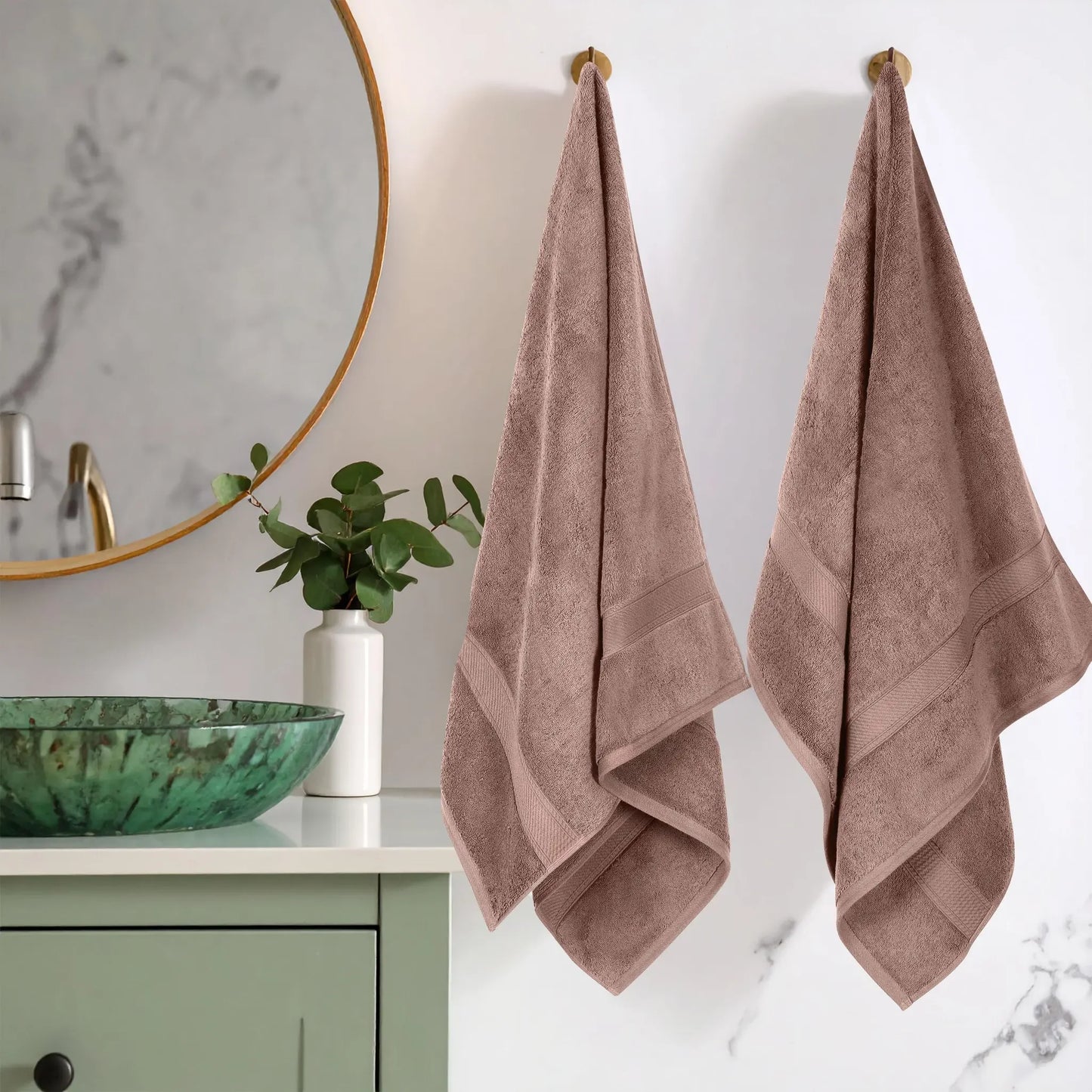 Madeline Egyptian Cotton Pile Heavyweight 2 Piece Bath Towel Set