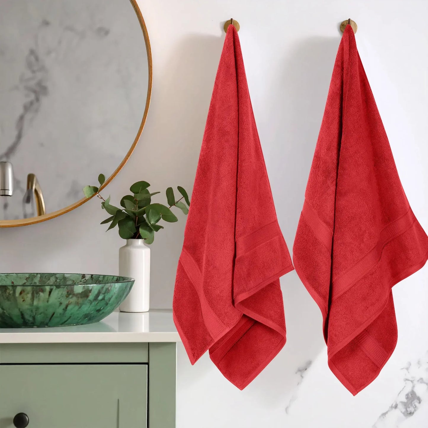 Madeline Egyptian Cotton Pile Heavyweight 2 Piece Bath Towel Set